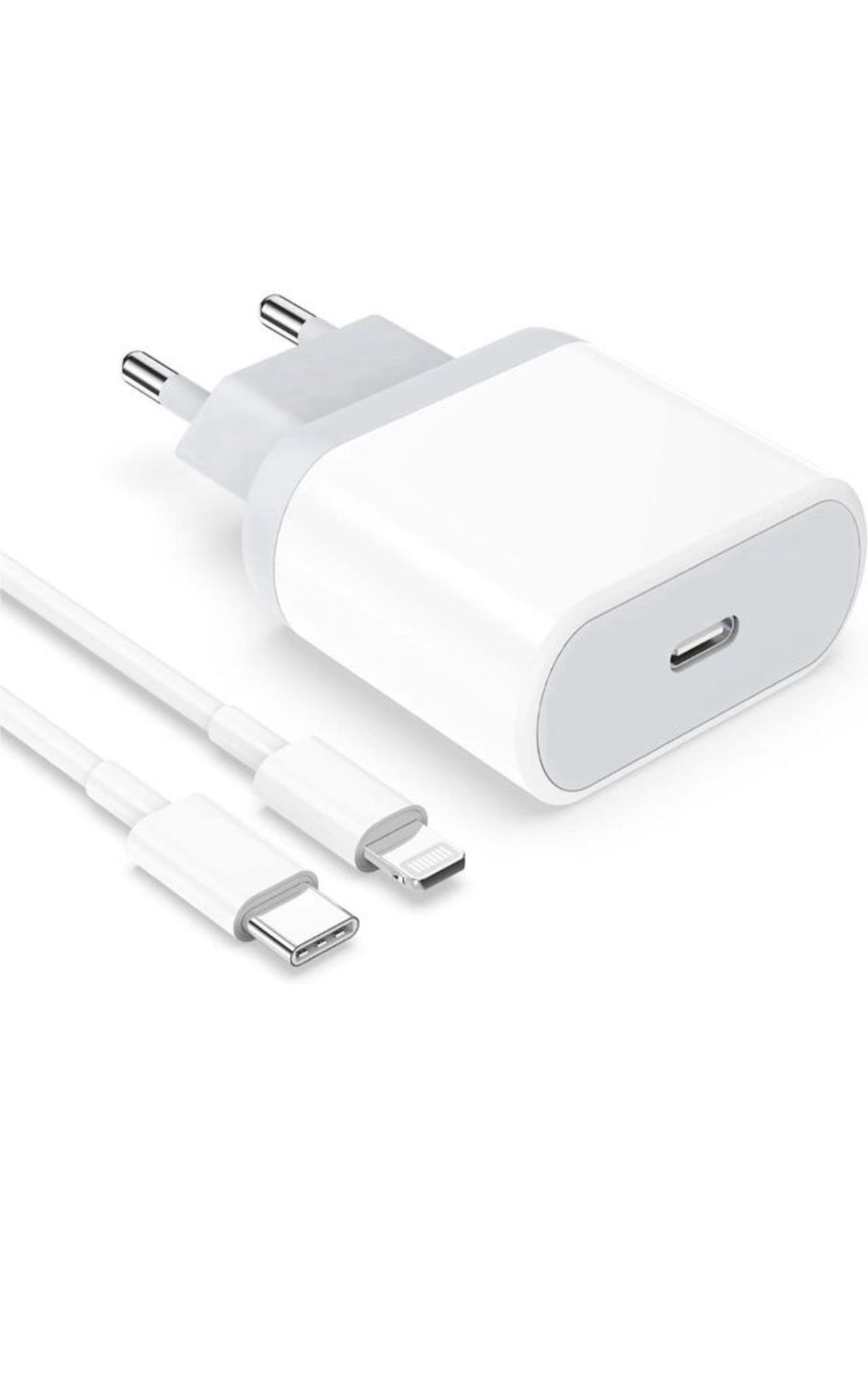 Cargador Portátil de pared con cable Tipo-C iphone 15,16,17